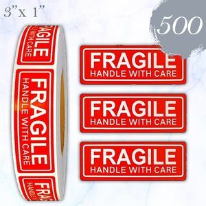 500 FRAGILE Stickers